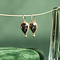vintage Gouden vintage oorhangers met granaat 14 krt