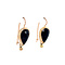 vintage Gouden vintage oorhangers met granaat 14 krt