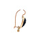 vintage Gouden vintage oorhangers met granaat 14 krt