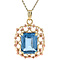 vintage Gouden vintage hanger met spinel 14 krt