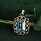 vintage Gouden vintage hanger met spinel 14 krt