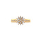 vintage Gouden vintage entourage ring met diamant 18 krt