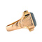 vintage Gouden vintage ring met hematiet 18 krt