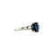 vintage Witgouden vintage ring met saffier en diamant 14 krt