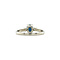 vintage Witgouden vintage ring met saffier en diamant 14 krt