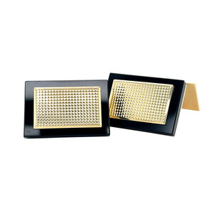 Gouden manchetknopen met onyx 14 krt