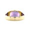 vintage Gouden vintage zegelring met saffier 14 krt