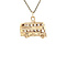 vintage Gouden vintage bus hanger 14 krt