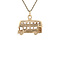 vintage Gouden vintage bus hanger 14 krt