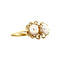 vintage Gouden vintage ring met parel 14 krt