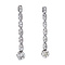 vintage Witgouden vintage oorhangers met diamant 18 krt
