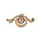 vintage Gouden vintage broche met roosdiamant 14 krt