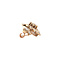 vintage Gouden vintage broche met roosdiamant 14 krt