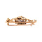 vintage Gouden vintage broche met roosdiamant 14 krt