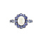 vintage Vintage entourage ring met opaal en tanzaniet 10 krt
