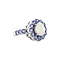 vintage Vintage entourage ring met opaal en tanzaniet 10 krt