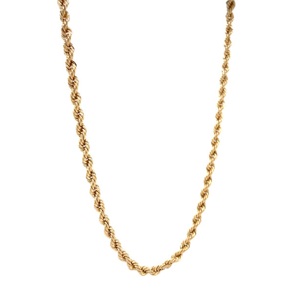 vintage Gouden vintage koord collier 14 krt