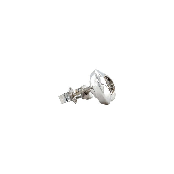 vintage Witgouden vintage oorstekers met diamant 14 krt