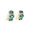 vintage Gold vintage entourage stud earrings with emerald and diamond 18 kt