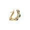vintage Gouden vintage entourage oorstekers met smaragd en diamant 18 krt