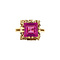 vintage Gouden vintage ring met robijn 18 krt