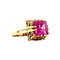 vintage Gouden vintage ring met robijn 18 krt