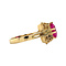 vintage Gouden vintage ring met robijn 18 krt