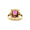 vintage Gouden vintage ring met robijn 18 krt