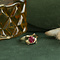 vintage Gouden vintage ring met robijn 14 krt