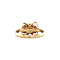 vintage Gouden vintage ring met robijn 14 krt