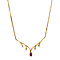 vintage Gouden vintage collier met robijn en diamant 18 krt