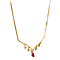 vintage Gouden vintage collier met robijn en diamant 18 krt