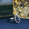 vintage Witgouden vintage entourage ring met saffier en diamant 18 krt