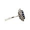 vintage Witgouden vintage entourage ring met saffier en diamant 18 krt
