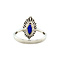vintage Witgouden vintage entourage ring met saffier en diamant 18 krt