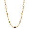 vintage Gouden vintage collier met topaas, citrien, granaat, amethist en peridoot 18 krt