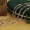 vintage Gouden vintage collier met topaas, citrien, granaat, amethist en peridoot 18 krt