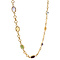 vintage Gouden vintage collier met topaas, citrien, granaat, amethist en peridoot 18 krt