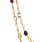 vintage Gouden vintage collier met topaas, citrien, granaat, amethist en peridoot 18 krt
