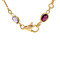 vintage Gouden vintage collier met topaas, citrien, granaat, amethist en peridoot 18 krt