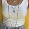 vintage Gouden vintage collier met topaas, citrien, granaat, amethist en peridoot 18 krt