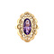vintage Gouden vintage ring met amethist 14 krt