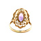 vintage Gouden vintage ring met amethist 14 krt