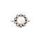 vintage White gold vintage entourage ring with pearl and spinel 18 kt