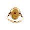 vintage Gouden vintage entourage ring met parel en granaat 14 krt
