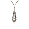vintage Witgouden vintage hanger met diamant 14 krt