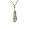 vintage Witgouden vintage hanger met diamant 14 krt