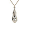 vintage Witgouden vintage hanger met diamant 14 krt