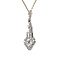 vintage Bicolour gouden vintage hanger met diamant 14 krt