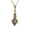vintage Bicolour gold vintage pendant with diamond 14 kt